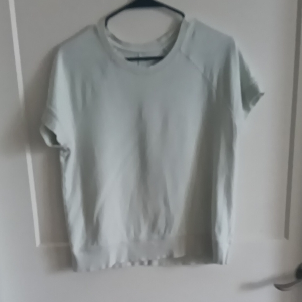 ATHLETA Women's Light Gray Short Sleeve Top